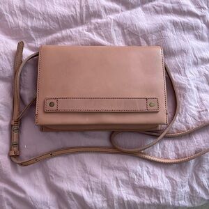 New Madewell Morgan Beige Leather Crossbody Bag